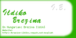 ildiko brezina business card